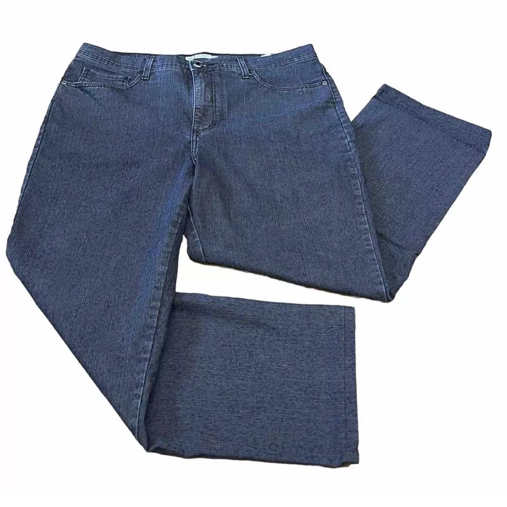 Lee Women's High-Rise Classic-Fit Cropped Ankle Jeans Size 16 Dark Blue